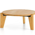 Nordic Round Table Coffee Table Solid Wood Coffee Table Round Coffee Table 3d model