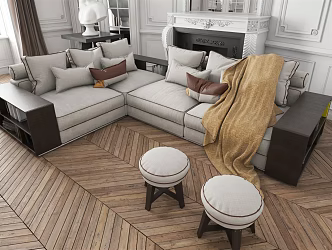 Modern Combination Sofa 3d model
