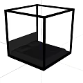 Modern Double Bed With Black Frame Dark Mattress And Minimalist Design