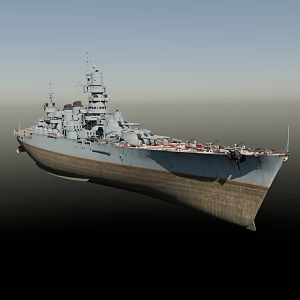 Italian Navy Andrea Doria-class battleship 3d model
