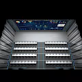 Modern monitoring room operating platform 3d model