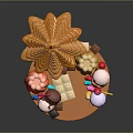 Festive Christmas Tree Shaped Dessert Tower With Strawberry Macaron Chocolate And Candy Decorations