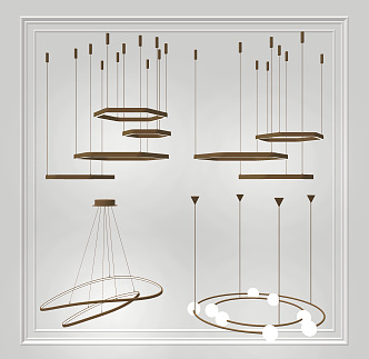 Modern chandelier 3d model