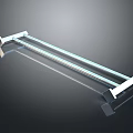 Sleek Modern Double Bar Towel Rack In Stainless Steel For Bathroom