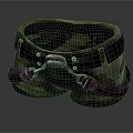 Camouflage Tactical Waist Pouch With Gray Straps And Metal Buckle Design