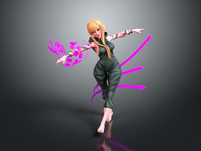 Female Elf Cartoon Witch Magic Witch Magic Girl Magician Elf Mage Warlock Wizard model