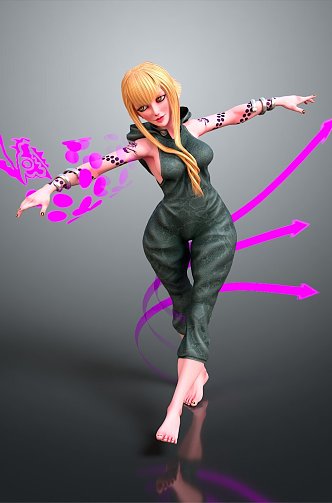 Female Elf Cartoon Witch Magic Witch Magic Girl Magician Elf Mage Warlock Wizard 3d model