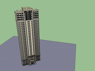 Modern High Rise Building Exterior Design With Multiple Floors And Windows 3d model