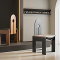 Modern Dining Chairs Featuring Wooden And Black Metal Frames With Light Seats Minimalist Design