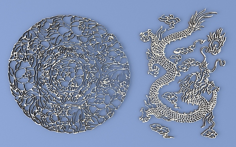 Metal Carved Pattern Traditional Pattern 3d model