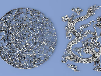 Metal Carved Pattern Traditional Pattern 3d model