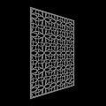 Modern Decorative Partition With Intricate Circular Geometric Laser Cut Patterns 3d model