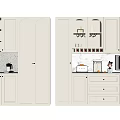 Modern Elegant White Wine Cabinet With Glass Doors Cabinets And Drawers