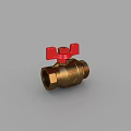 Brass Ball Valve With Red Handle For Industrial Plumbing Applications