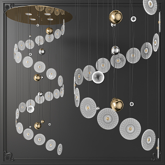 Light Luxury Chandelier 3d model