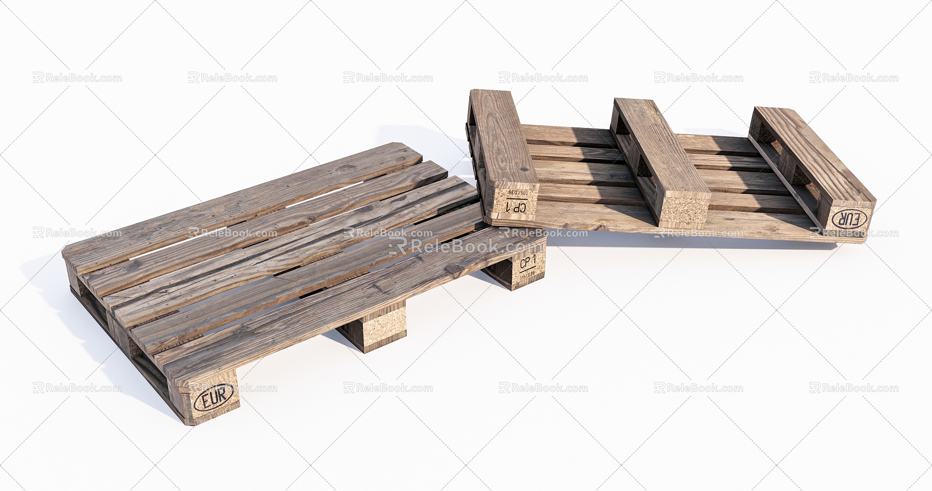 Modern pallet old wooden pallet wooden frame model