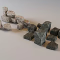 Collection Of Natural Stone And Wood Blocks Displayed Neatly In Various Shapes Sizes And Textures