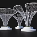 Modern Column Alien Petal Landscape Pillar Landscape Rest Pavilion Petal Rest Pavilion Alien Pillar Creative Package Pillar 3d model
