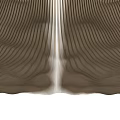Modern Ceiling With Wavy Line Design And Lighting