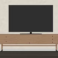 Wooden TV Stand With Drawers And Modern Design For Living Room