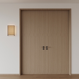 Modern Double Door Ballroom Door 3d model