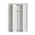 Classic White Window Shutters With Adjustable Louvers For Interior Home Decor 3d model
