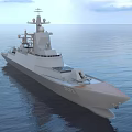 Modern Navy Advanced Frigate 3d model