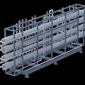Industrial Equipment With Metal Frame And Tubular Components For Processing Systems