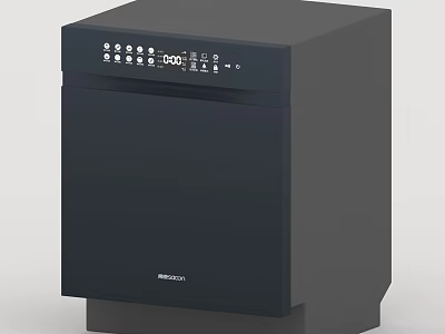 Hisense Black Modern Dishwasher Efficient Kitchen Appliance With Control Panel 3d model