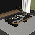 Modern Light Luxury Coffee Table Marble Coffee Table Rectangular Coffee Table Coffee Table Ornaments Shaped Coffee Table 3d model