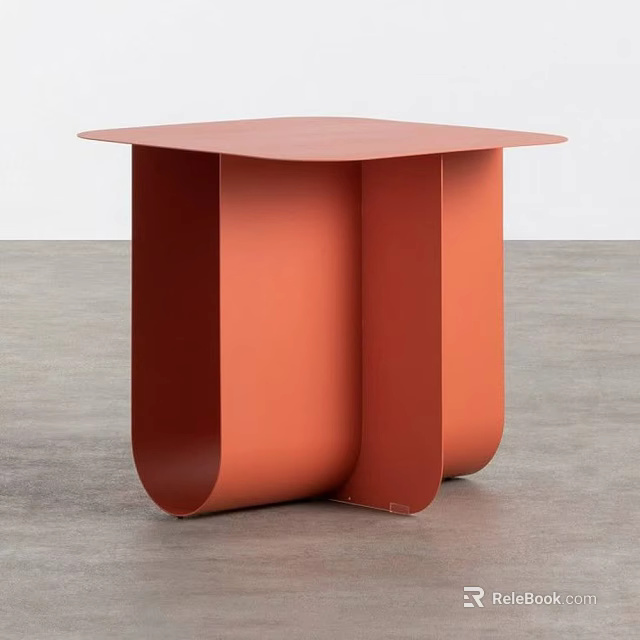 Modern Coral Coffee Table With Unique Sleek Structure And Smooth Lines 3d model