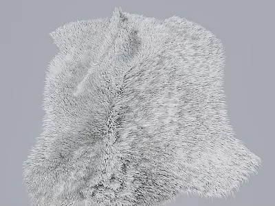 Soft Fluffy Shaped Carpet with Plush Texture for Living Room Home Decor 3d model