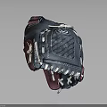 Professional Baseball Glove With Blue Red Design Braided Texture And Stitching Details