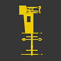 Yellow Mechanical Cutting Equipment With Circular Saw Blade And Support Structure