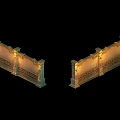 Symmetric Traditional Building Exterior Wall Featuring Decorative Columns And Illuminated Design