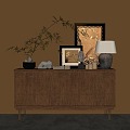 Modern Middle Style Side Cabinet 3d model