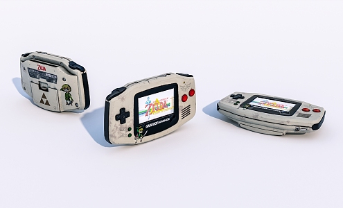 Modern game machine Old handheld game machine 3d model