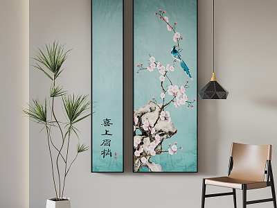 New Chinese Plant Painting Hanging Paintings model