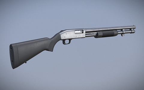 Shotgun Mossberg 590 3d model