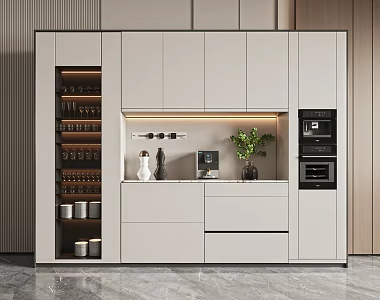 Modern Wine Cabinet 3d model