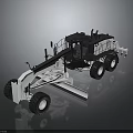 Modern Heavy Duty Road Grader With Large Tires And Front Blade