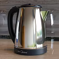 Midea Daily Use Electric Kettles in Blue White and Black on Kitchen Countertop