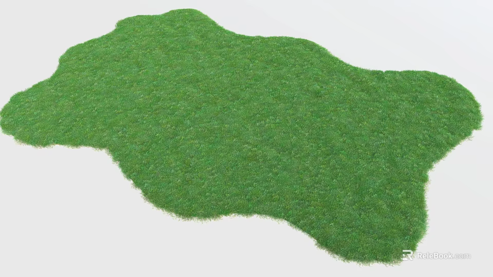 Lush Green Grass Lawn With Vibrant Fresh Texture And Natural Appearance 3d model 