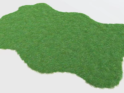 Lush Green Grass Lawn With Vibrant Fresh Texture And Natural Appearance 3d model