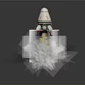 Detailed Realistic Rocket Launch Scene With Smoke Effect And Thrusters 3d model