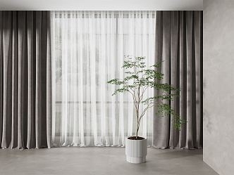 Modern Curtains 3d model