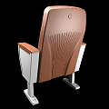 Brown Leather Office Chair with Contoured Backrest and Padded Armrests Ergonomic Design for Comfortable Workspace