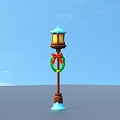 Cartoon street light sketch scene 3d model