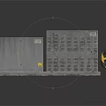 Household Gray Storage Units With Yellow Black Safety Barriers And Smooth Surface