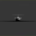 White Airplane Models With Black Lines And Modern Wing Tail Design On Gray Background